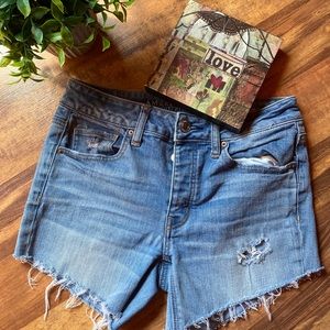 American Eagle cut off tomgirl buttonfly shorts 0